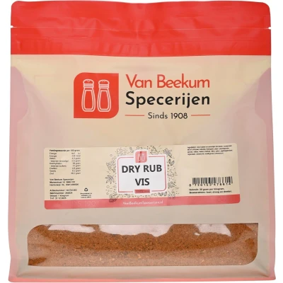 Afbeelding van Van Beekum Specerijen Dry Rub Vis 1 kilo (hersluitbare stazak)