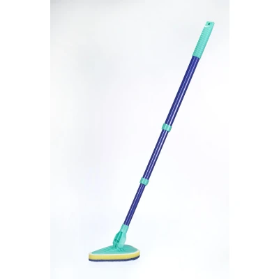 Afbeelding van Badkamer /tegelwisser Blitz Blank, 4 delig, met telescopische handgreep &amp; dubbelzijdige spons