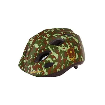 Afbeelding van Polisport PolispGoudt juniGoud fietshelm s 52 56cm army met led licht