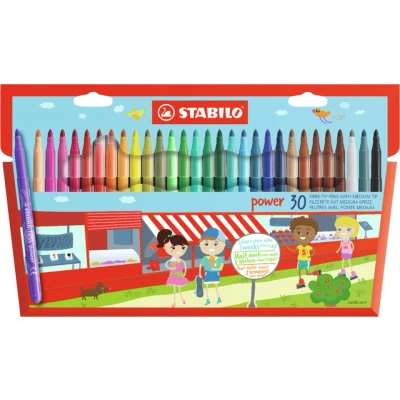 Afbeelding van Viltstift STABILO power 280/30 assorti etui à 30 stuks