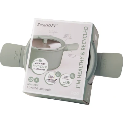 Afbeelding van Kookpot BergHOFF Leo Recycled Balance met Deksel Antikleef 20 cm Sage