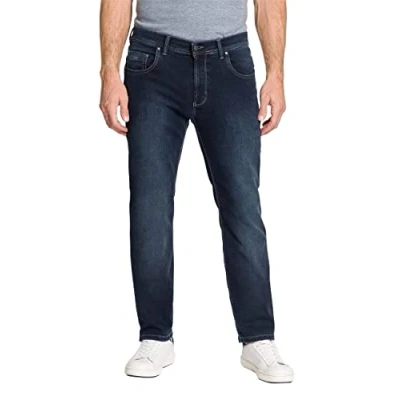 Afbeelding van PIONEER AUTHENTIC JEANS Rando Vrijetijdsbroek voor heren, stoffen broek, regular fit, Blauw/Zwart Used 6688 6802, 35W / 34L