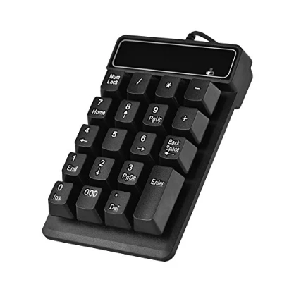 Afbeelding van VBESTLIFE USB Numeriek Toetsenbord, 1,5 m/5 FT bekabeld 19 toetsen Toetsenbord Nummerblok voor Windows Laptop