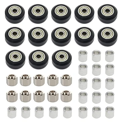 Afbeelding van Zeberoxyz 13 stks 3D Printer Onderdelen POM Katrol Wielen Kit met Lager+10 Zeshoekige excentrieke Kolom+20 Ronde Isolatie Kolom voor CR10, Ender 3, 3 Pro, 5 (43 stks/kit Wielen)