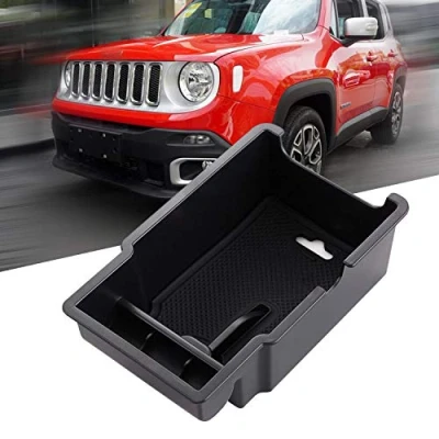 Afbeelding van YEE PIN Middenconsole Renegade 2017 2022 Handschoenvak voor armleuning Organizer Opbergdoos met antislipmat Autoaccessoires Auto Center Console Handschoenenvak