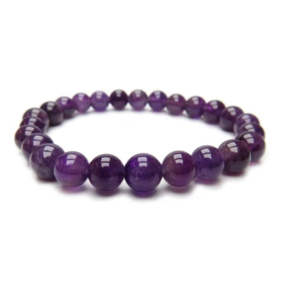 Afbeelding van Amethist edelstenen armband 8mm