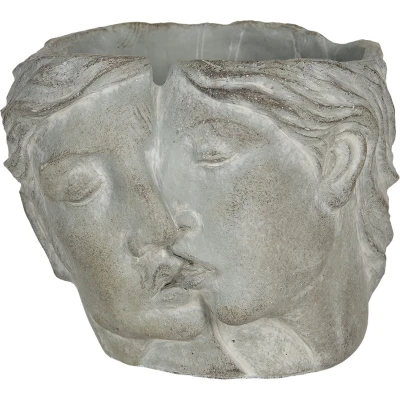 Afbeelding van Clayre &amp; Eef Grijze Bloempot 16*14*13 cm 6TE0319S