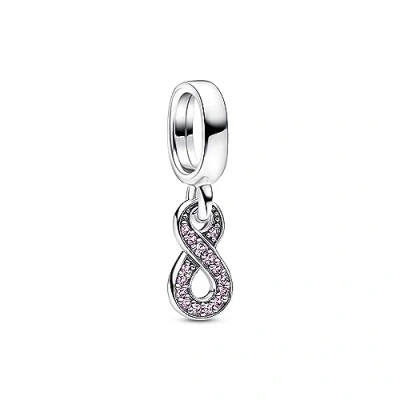 Afbeelding van Pandora 792766C01 Hangbedel Sparkling Infinity zilver kristal roze
