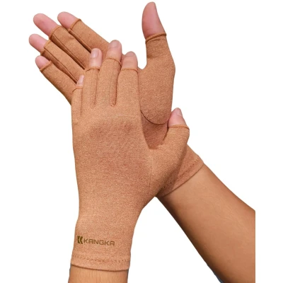 Afbeelding van KANGKA Reuma Compressie Handschoenen maat M Bruin voor Artrose, Reuma, Artritis, CTS