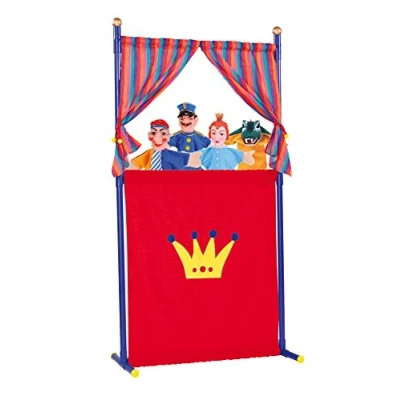 Afbeelding van Simba 104586783 Poppenkast + 4 Handpoppen, 132 cm, meerkleurig, vanaf 3 jaar