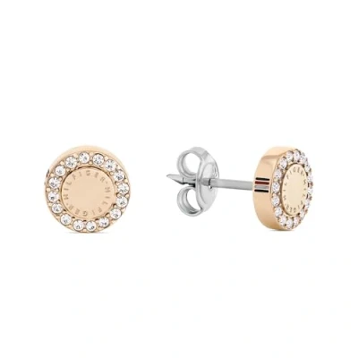 Afbeelding van Tommy Hilfiger Sieraden Dames Oorknopjes in Anjer Goud Verfraaid met Kristallen 2780909, Eén maat, Roestvrij staal, Geen edelsteen