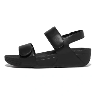 Afbeelding van Fitflop Lulu verstelbare sandalen met leren riem voor dames, Zwart, 43 EU