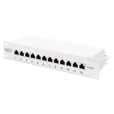Afbeelding van Digitus Patch Panel 12 poorten Netwerkpatchpaneel 254 mm (10) CAT 6 1 HE Zwart