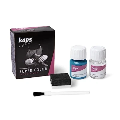 Afbeelding van Kaps super color leer &amp; kunstleer verf inc.cleaner (122) Iris Blauw 25ml