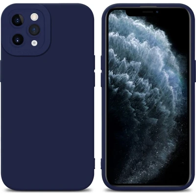 Afbeelding van Cadorabo Hoesje geschikt voor Apple iPhone 11 PRO MAX in Fluid DONKER BLAUW Beschermhoes gemaakt van flexibel TPU silicone Cover Case
