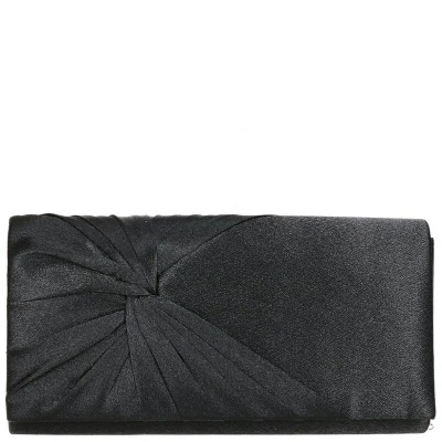Afbeelding van Bulaggi clutch Twiggy voor Dames / Schoudertas Satijn Zwart/ Avondtasje met schouderriem/ Effen handtasjes