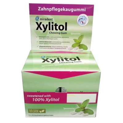 Afbeelding van Xylitol Chewing Gum Display Spearmint Display, 12 x 30 Kaugummis