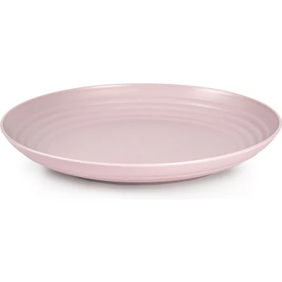 Afbeelding van PlasticForte Rond bord/camping bord D25 cm lichtroze kunststof Dinerborden