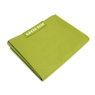 Afbeelding van Green Bean© Square XL Giant zitzakhoes 120x160 cm PVC hoes Zitzakkenhoes voor binnenshuis en buiten zonder vulling Lounge stoelhoes Afwasbaar Groen