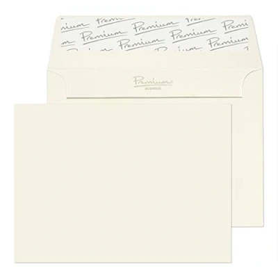 Afbeelding van Blake Zakelijk C6 114 x 162 mm 120 gsm Peel &amp; Seal Portemonnee Enveloppen (39154) Hoog Wit Laid Pack van 25