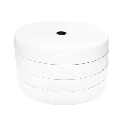 Afbeelding van 40 meter elastiek om te naaien, brede elastische band, rubber voor naaien en knutselen, kleding, doe het zelf projecten, Multifunctionele, (wit, 20mm)