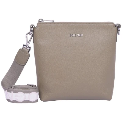 Afbeelding van Bogner Leren Schoudertas Andermatt Flavia Shoulderbag Khaki Kaki
