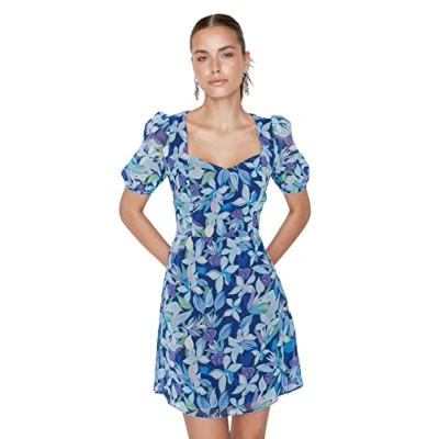 Afbeelding van Trendyol TWOSS22EL2168 Volwassenen Vrouwen Single pack Blauw 34