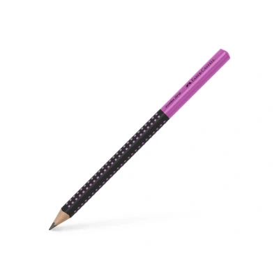 Afbeelding van 12x Grafietpotlood Faber Castell Jumbo Grip two tone zwart/roze