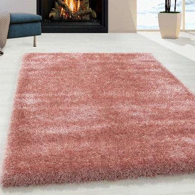 Afbeelding van Hoogpolig Vloerkleed Shine Shaggy 120x170cm Roze 123vloerkleed.nl is de online webshop voor vloerkleden en woonaccessoires.