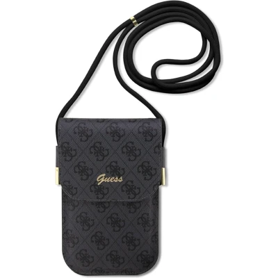Afbeelding van Guess 4G Vintage Script Logo Tas (Scherm tot 7 Inch) Zwart
