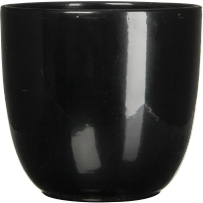Afbeelding van Bloempot Pot rond es/10.5 tusca 11 x 12 cm zwart Mica Decorations