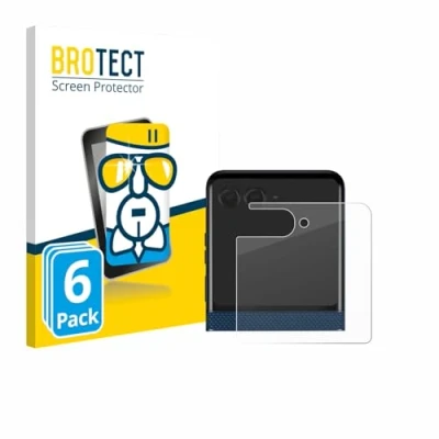 Afbeelding van BROTECT Screenprotector voor Motorola Razr 60 (Achterdisplay) Folie Beschermfolie Beschermglas transparant (6 Stuks)