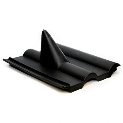 Afbeelding van Premium X Frankfurter Dakpan, zwart, dakbedekking voor pan, dakpannen van kunststof, pvc, antenne doorvoerbaksteen