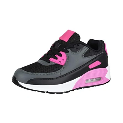 Afbeelding van Elara Chunkyrayan Sneakers, uniseks, sport, loopschoenen, gymschoenen, zwart, roze, 39 EU