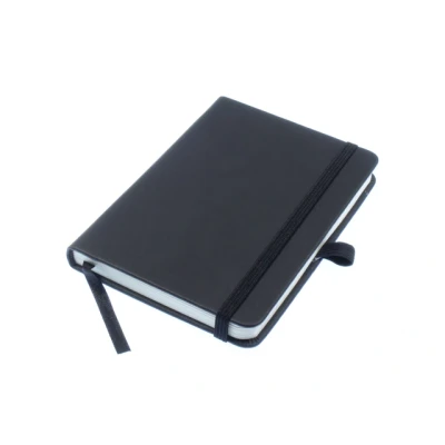 Afbeelding van Kangaro Notitieboek A6 zwart gelinieerd PU HC 96 vellen 80 gram