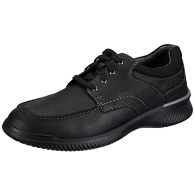 Afbeelding van Clarks Donaway Edge heren Oxford Derby, zwart leder , 42.5 EU