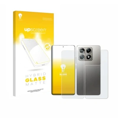 Afbeelding van upscreen Beschermfolie Screen Protector Mat voor Xiaomi 14T Pro (Voor+Achter) Antireflecterend Beschermglas, 9H Hardheid, Antikras