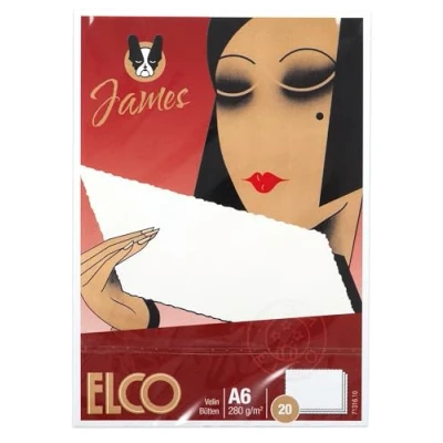 Afbeelding van Elco James Velin Kaarten met schuine rand, A6, 280 g/m², karton 20 stuks