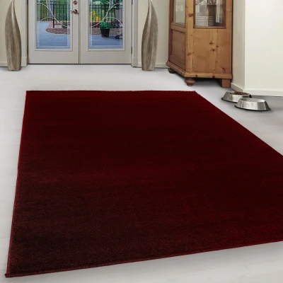 Afbeelding van Basics Effen Vloerkleed Rood Laagpolig 80x150 cm