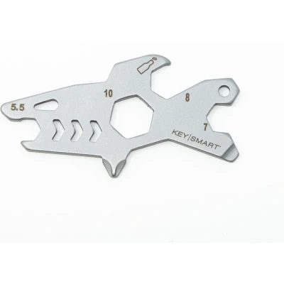 Afbeelding van Sleutelhanger Mini Multitool Haai Shark Flesopener Moersleutel Schroevendraaier Fietsgereedschap Vis