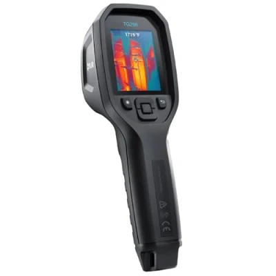 Afbeelding van FLIR TG298 warmtebeeldcamera met hoge temperatuur spot IR superresolutie (320 x 240) en bullseye laser: industriële infrarood spotcamera voor toepassingen bij temperaturen