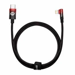 Afbeelding van Baseus MVP stevig USB C naar Lightning kabel met hoek 1m Rood