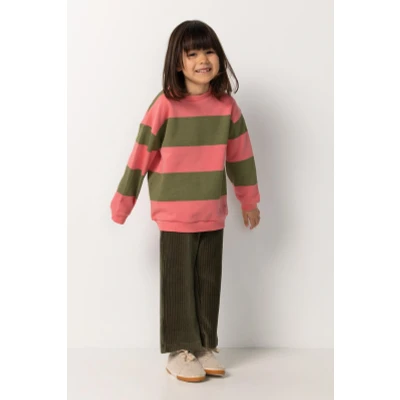 Afbeelding van Sweater Pinehill Stripe Pattern Pink 92