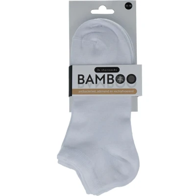 Afbeelding van Naproz Bamboo Airco Shortsokken 3 Pack Wit 35 38