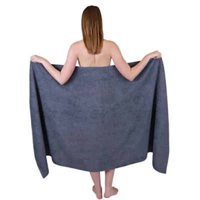 Afbeelding van Betz Badhanddoek groot XXL Berlin afmetingen 100 x 200 cm badhanddoeken saunahanddoek 100% katoen donkergrijs