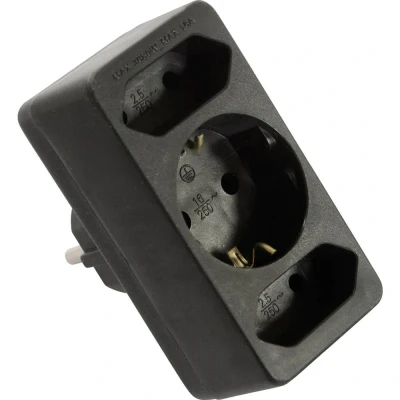 Afbeelding van AS Schwabe 49112 Stopcontactsplitter Zwart