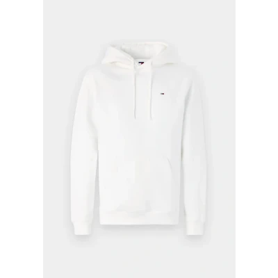 Afbeelding van Tommy Jeans Heren TJM REG S FLAG HOODIE DM0DM20742 Pullover Hoodie, Wit (Ecru), XS, XS