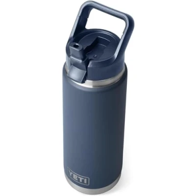 Afbeelding van YETI Rambler C Straw Bottle, Stainless Steel Vacuum Insulated Bottle with Cap, Navy, 26 oz (769 ml)