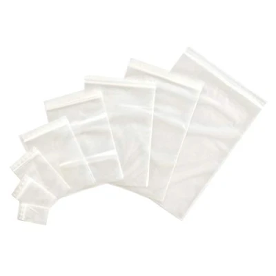 Afbeelding van LEO&#039;s 300 x druksluitzakken 80 120 mm 50 my transparante zakjes met druksluiting van polyethyleen rits, foliezakjes hersluitbaar kleine plastic zakken ritssluiting in premium