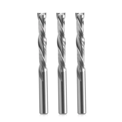Afbeelding van EU_HOZLY Up&amp;Down Spiraalfrees Compression Bit 4 mm snijdiameter, schacht, 25 snijlengte CNC schachtfrees voor houtsnijwerk, gravure, 3 stuks